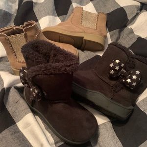 2 pairs toddler boots